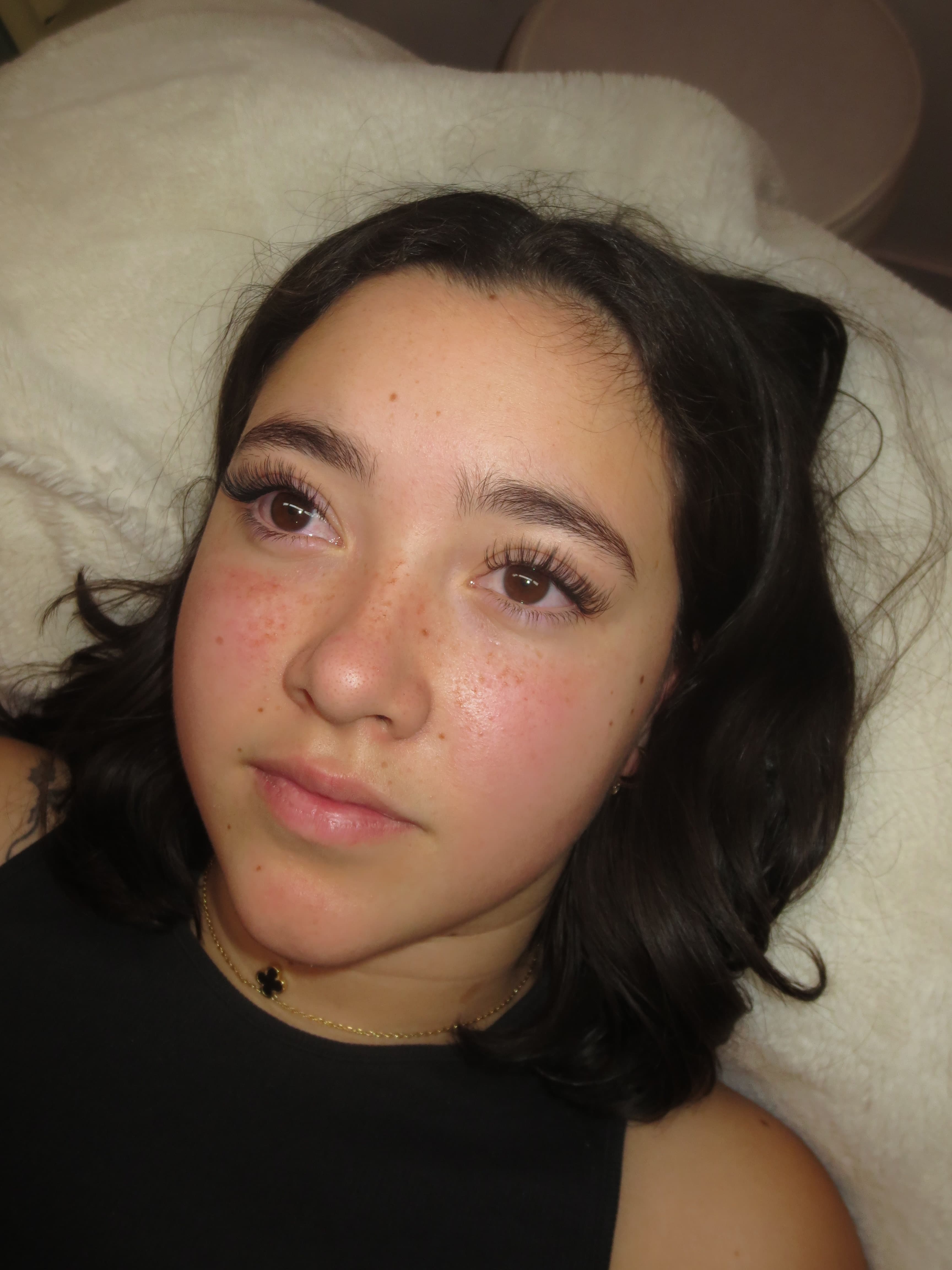 Classic lash extensions close-up by Extended By Mayah, Calgary SW