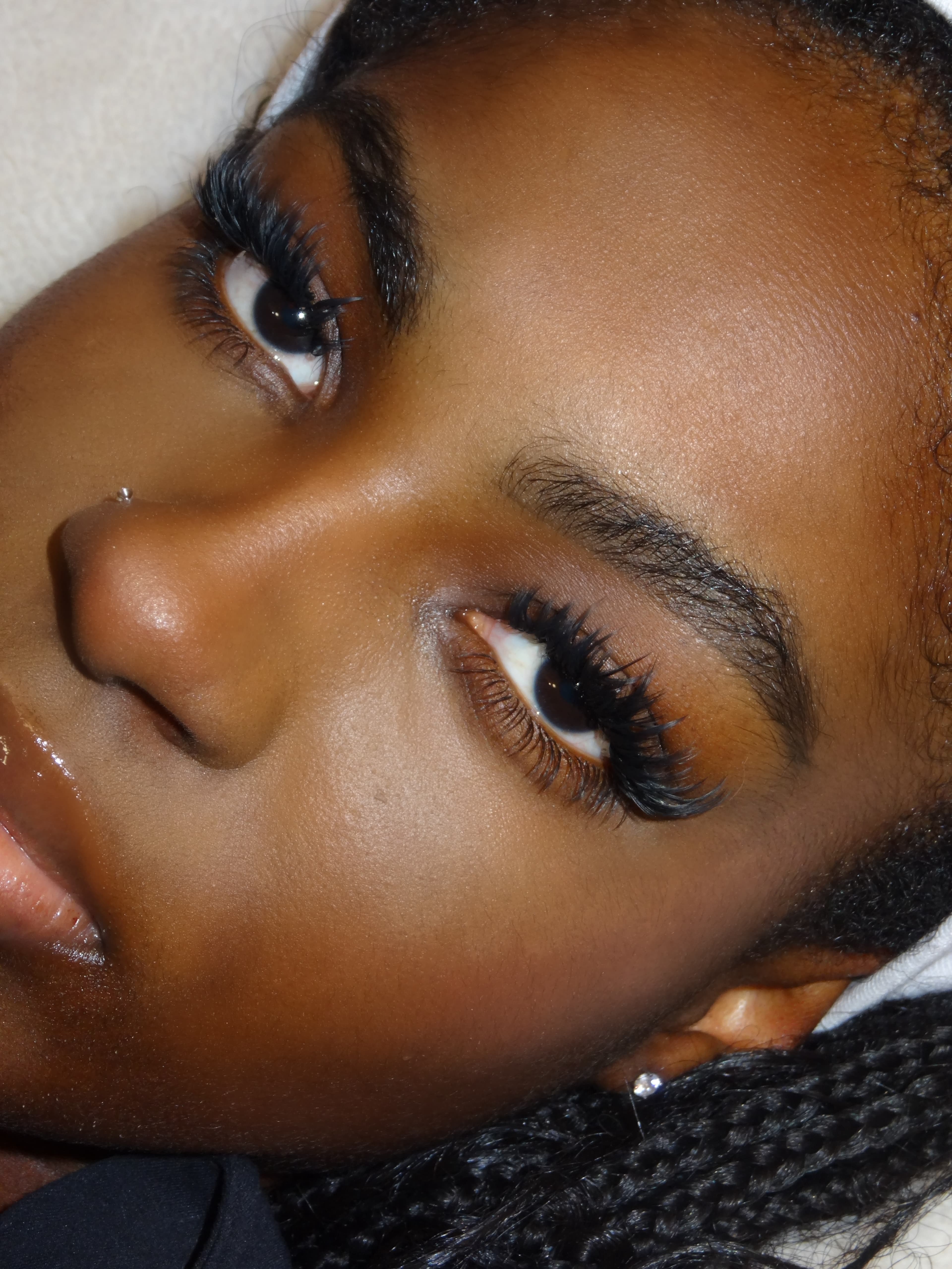 Lash extensions close-up by Extended By Mayah, Calgary SW